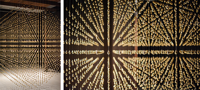 Arin Rungjang, Golden Teardrop, 2013, Sculpture and video installation